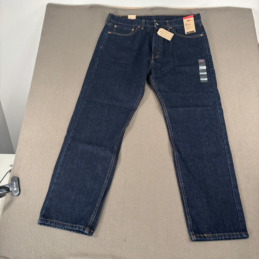 Levi's 505 Regular Fit Jeans Mens Size 36x29 Dark Indigo Straight 005050216